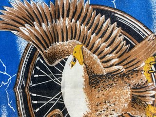 90s Harley Davidson Bandana con Aquila e Bandiera