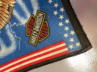90s Harley Davidson Bandana con Aquila e Bandiera