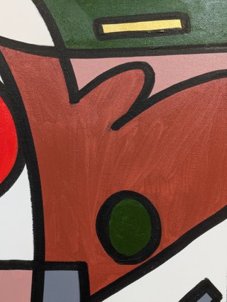 Cuadro abstracto moderno grande colorido arte
