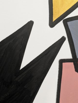 Cuadro abstracto moderno grande colorido arte