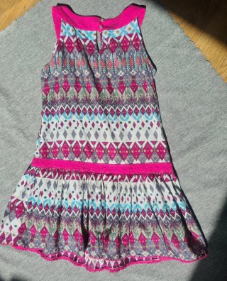 Vestido étnico boho chic Con pedrería y abalorios