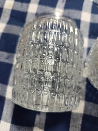 2 ricambi per lampada in vetro trasparente