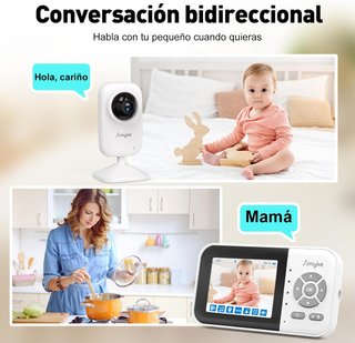 Simyke vigilabebes cámara wifi pantalla 2,8"