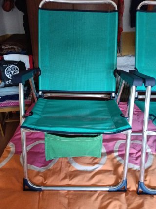 2 Sillas de Playa Plegables Verdes