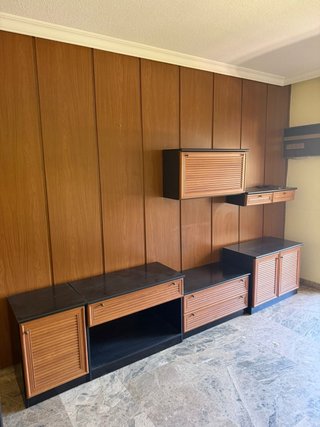 Módulos de salón madera y negro