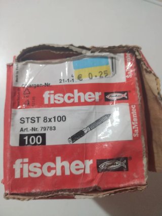 Stock 48 Viti Fischer STST 8x100 Nuove
