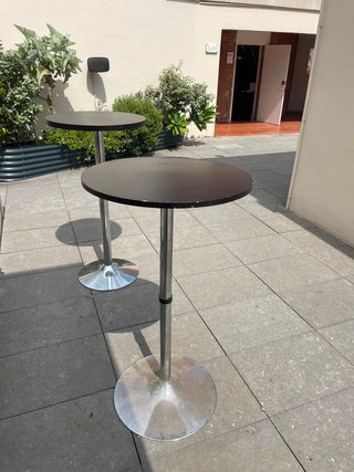 Mesa alta cocktail madera y metal