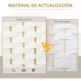 Biombo Separador 6 Paneles Blanco