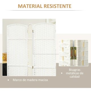 Biombo Separador 6 Paneles Blanco