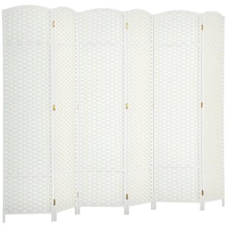 Biombo Separador 6 Paneles Blanco