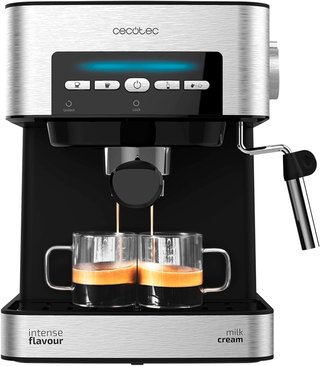 Cecotec cafetera espresso con vaporizador acero