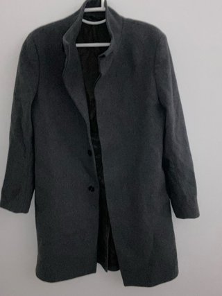 Abrigo Mango Gris Talla M Hombre