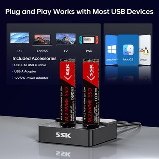 SSK clonador SSD NVMe SATA rápido