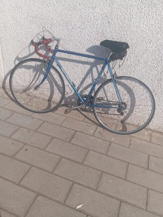 Bicicleta azul vintage