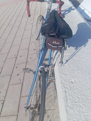 Bicicleta azul vintage
