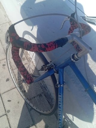 Bicicleta azul vintage