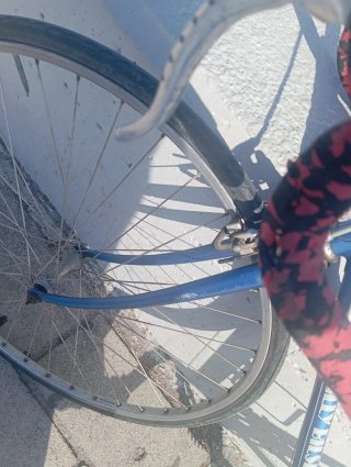 Bicicleta azul vintage
