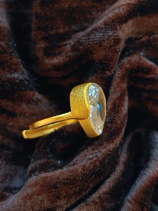 Anillo Ajustable Vintage con Circonita Grande