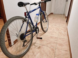 Bicicleta de montaña azul
