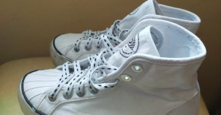 Botines Bershka plataforma blancos talla 36