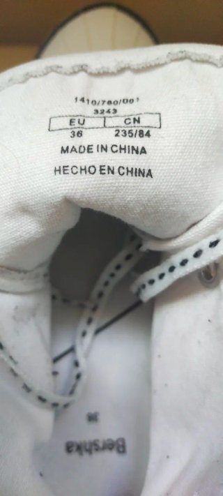 Botines Bershka plataforma blancos talla 36