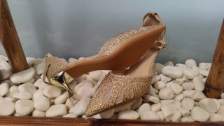 Scarpe dorate da festa N 42
