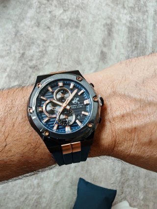 Reloj Beverly Hills Polo Club Azul/Dorado
