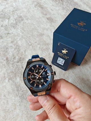 Reloj Beverly Hills Polo Club Azul/Dorado