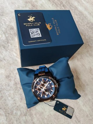 Reloj Beverly Hills Polo Club Azul/Dorado