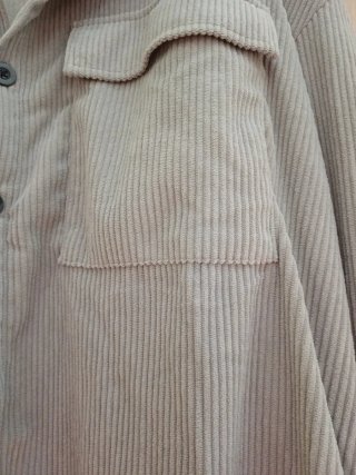 Camisa de pana gris