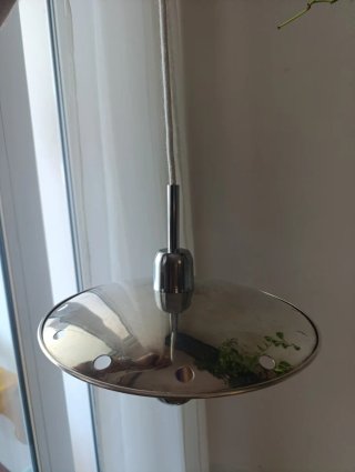 Lampada sospensione metallo cromato Vintage