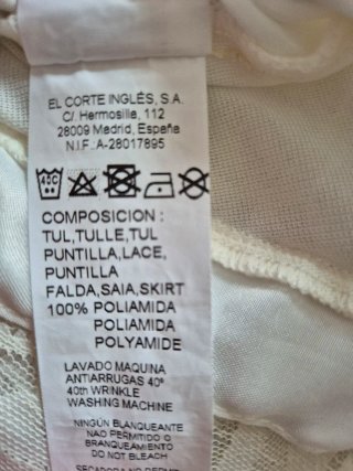 Cancán de tul con puntilla y 2 aros