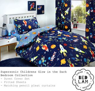 Bedlam funda edredón infantil brillo azul