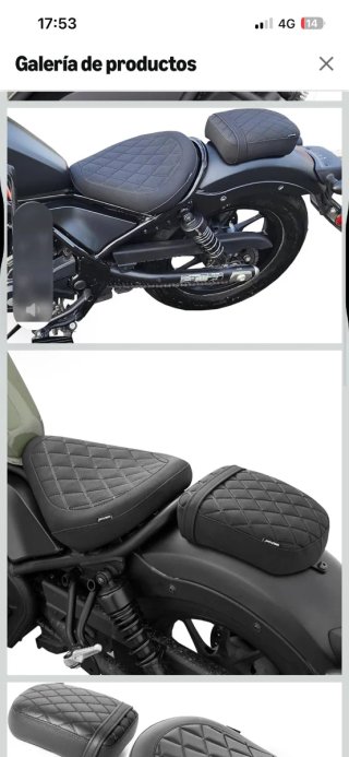 Asiento trasero moto Harley o similar