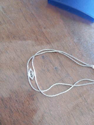Bracciale antico argento con zaffiro blu