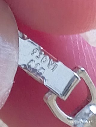 Bracciale antico argento con zaffiro blu