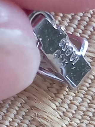Bracciale antico argento con zaffiro blu