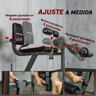 Máquina Extensión y Curl Piernas Ajustable