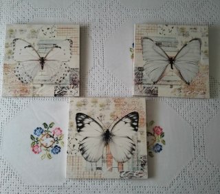 Conjunto 3 Cuadros decorativos Mariposas