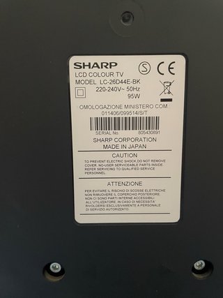 Televisión Sharp LC-26D44E-BK