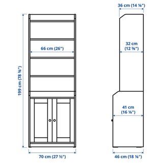 Armario blanco IKEA tipo Hauga con puertas