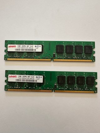 2 MÓDULOS TAKEMS 1GB DDR2 667MHz