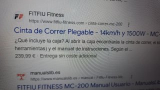 Cinta de Correr FITFIU MC200