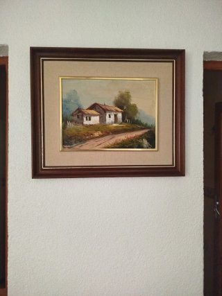Cuadro de paisaje rústico