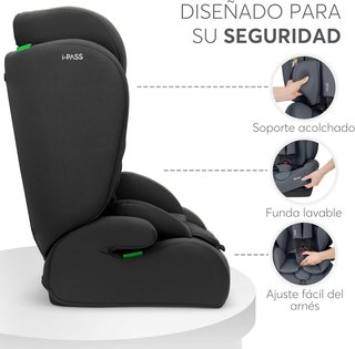 KikkaBoo silla coche grupo 1 2 3 ajustable
