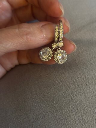 Pendientes circonita plateados
