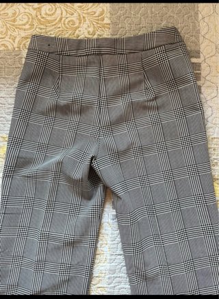 Pantaloni a quadri da ufficio dritti da donna