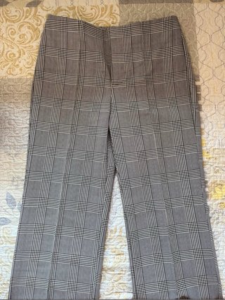 Pantaloni a quadri da ufficio dritti da donna