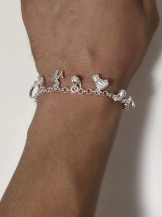 Pulsera - Plata 925 de 18/20 cm / Figuritas