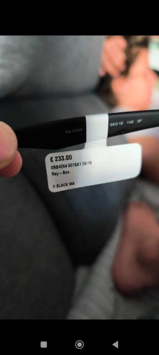 Gafas de sol Ray-Ban negras y azules